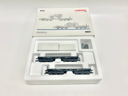 Märklin 48661 Wagen-Set Schwerlastwagen mit Baumaschinen H0