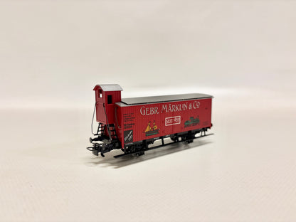 Märklin Museumswagen 1989 Gedeckter Güterwagen mit Bremserhaus K.W.St.E. H0