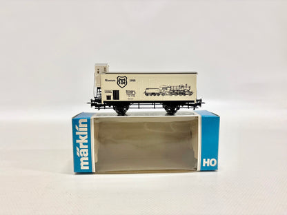 Märklin Museumswagen 1988 Gedeckter Güterwagen mit Bremserhaus K.W.St.E. H0