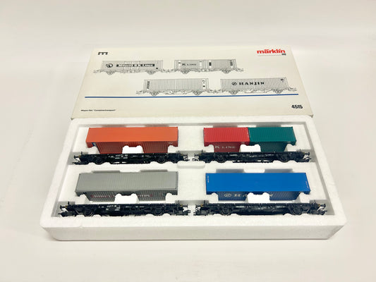 Märklin 4515 Wagen-Set Containerwagen Güterwagen H0