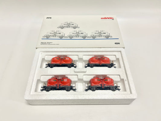Märklin 4514 Wagen-Set Silowagen WLE Güterwagen H0