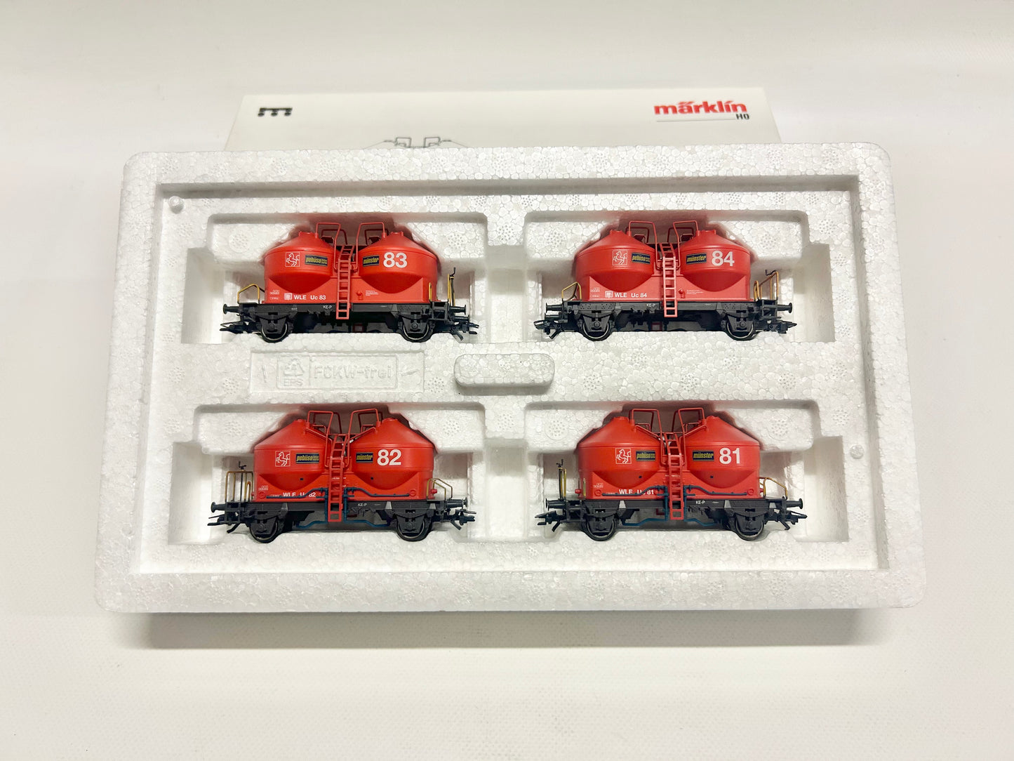 Märklin 4514 Wagen-Set Silowagen WLE Güterwagen H0