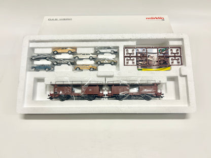 Märklin 47126 Wagen-Set Autotransportwagen beladen mit 8 Mercedes-Benz-PKW Güterwagen OVP