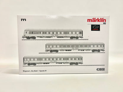 Märklin 43808 Wagen-Set PPersonenwagen "City-Bahn" DB AC H0