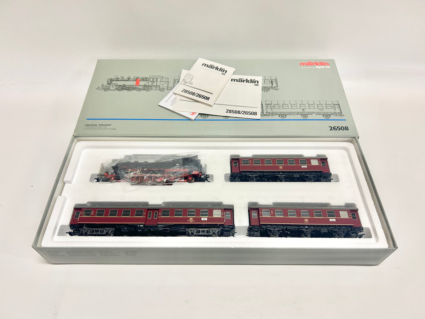 Märklin 26508 Digital Zugpackung Nahverkehr mit Dampflok Br 86 H0