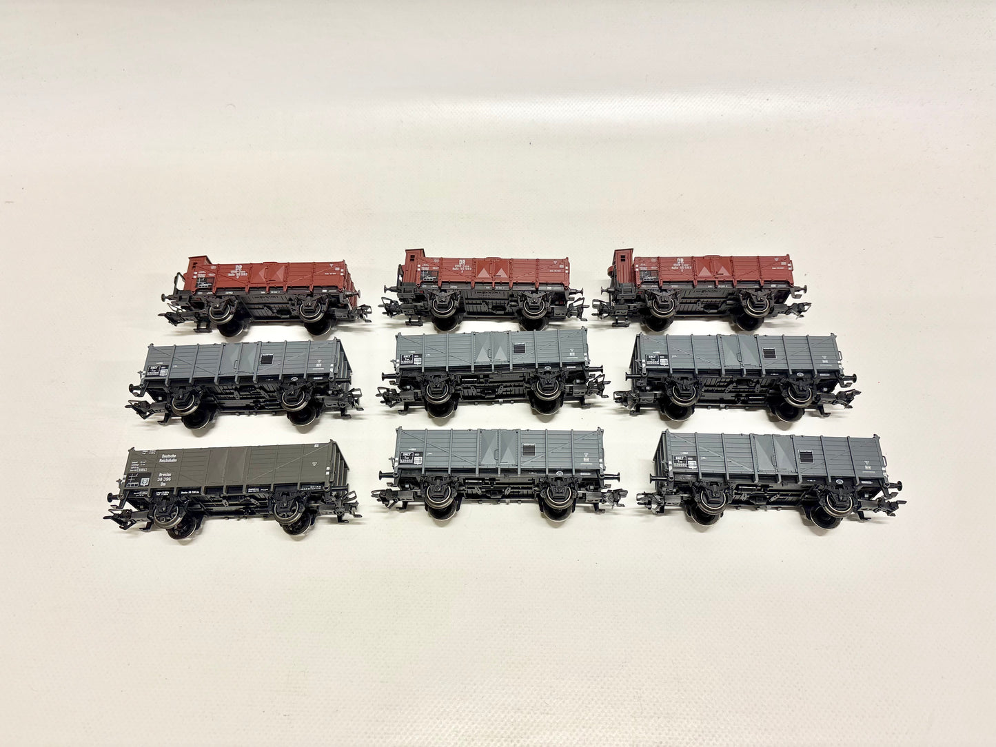 Märklin 9x Offene Güterwagen mit Bremserhaus DR AC H0