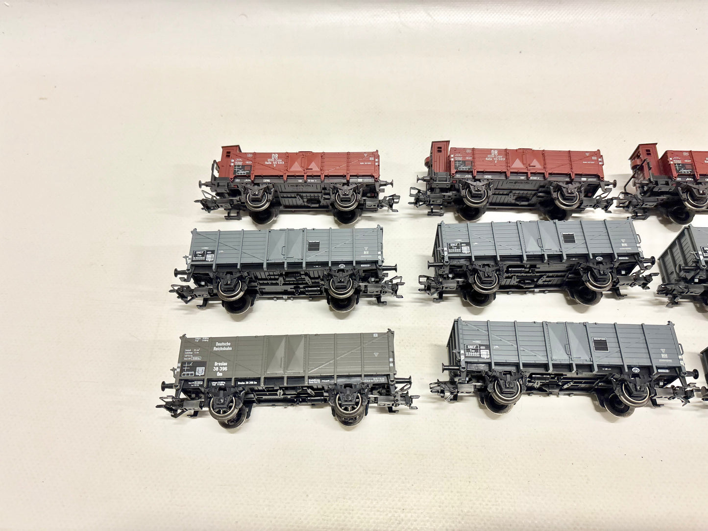 Märklin 9x Offene Güterwagen mit Bremserhaus DR AC H0