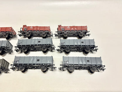 Märklin 9x Offene Güterwagen mit Bremserhaus DR AC H0