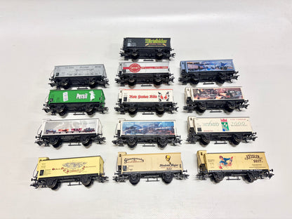 Märklin 13x Gedeckte Güterwagen mit Bremserhaus AC H0