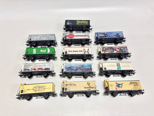 Märklin 13x Gedeckte Güterwagen mit Bremserhaus AC H0