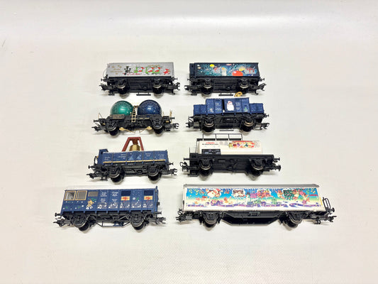 Märklin 8x Weihnachtswagen Güterwagen DB AC H0