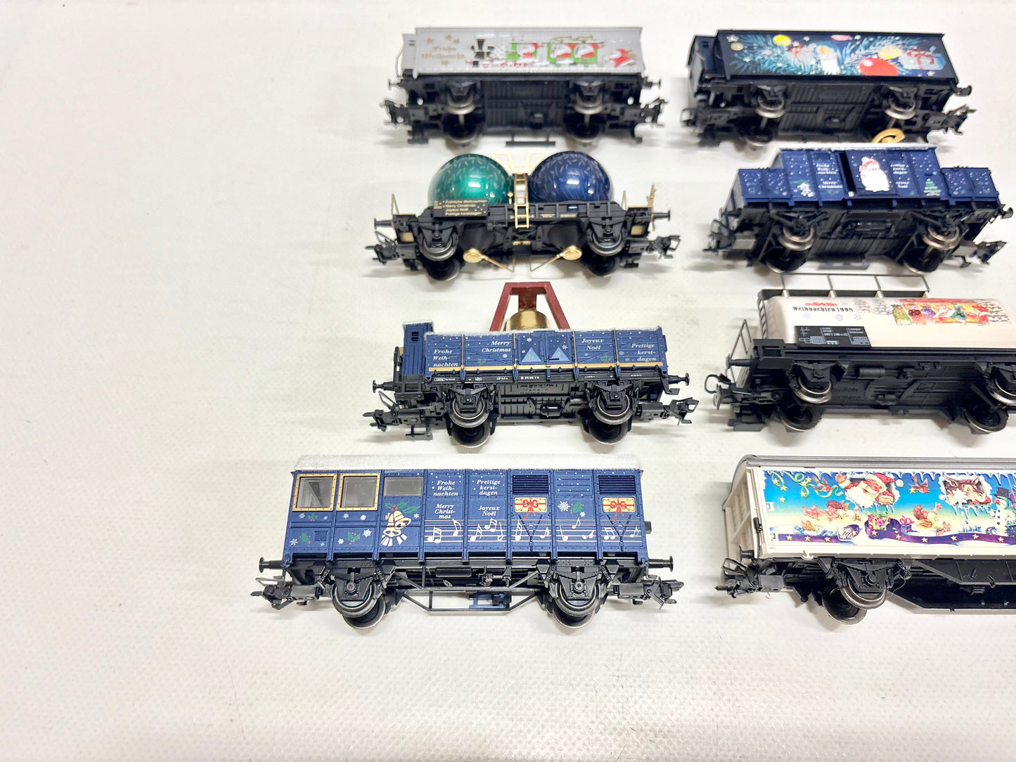 Märklin 8x Weihnachtswagen Güterwagen DB AC H0