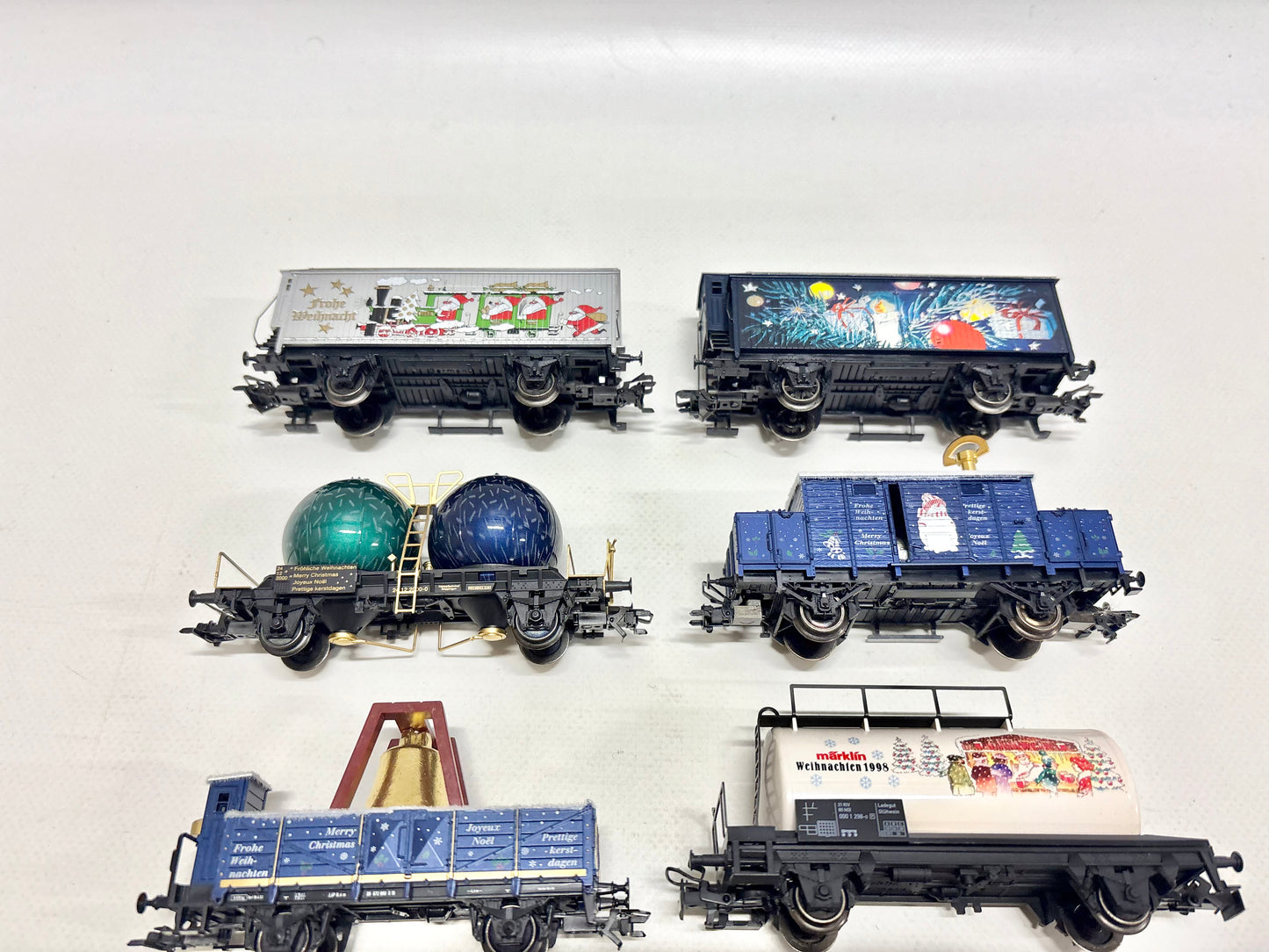 Märklin 8x Weihnachtswagen Güterwagen DB AC H0