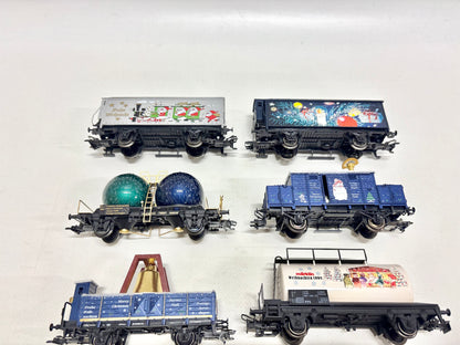 Märklin 8x Weihnachtswagen Güterwagen DB AC H0