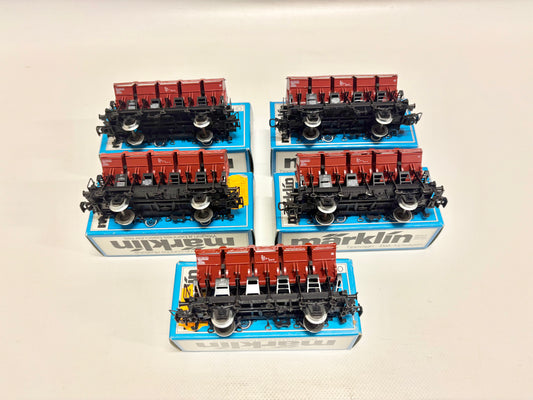 Märklin 4635 5x Muldenkippwagen Güterwagen DB AC H0