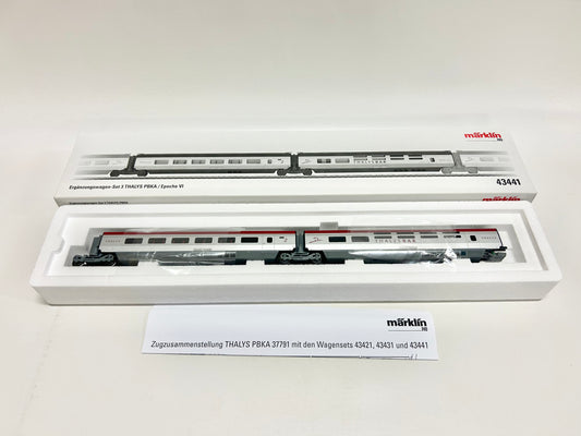 Märklin 43441 Wagen-Set Ergänzungswagen-Set THALYS PBKA AC H0