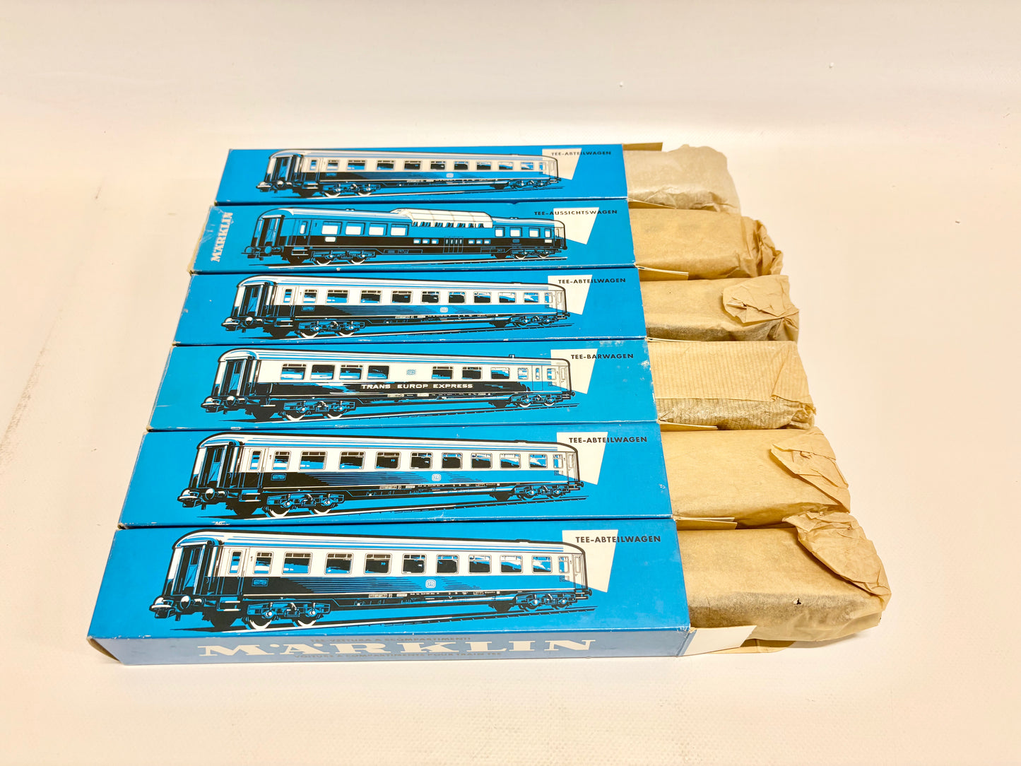 Märklin 6x 4085 4088 4090 Personenwagen TEE Rheinpfeil DB AC H0