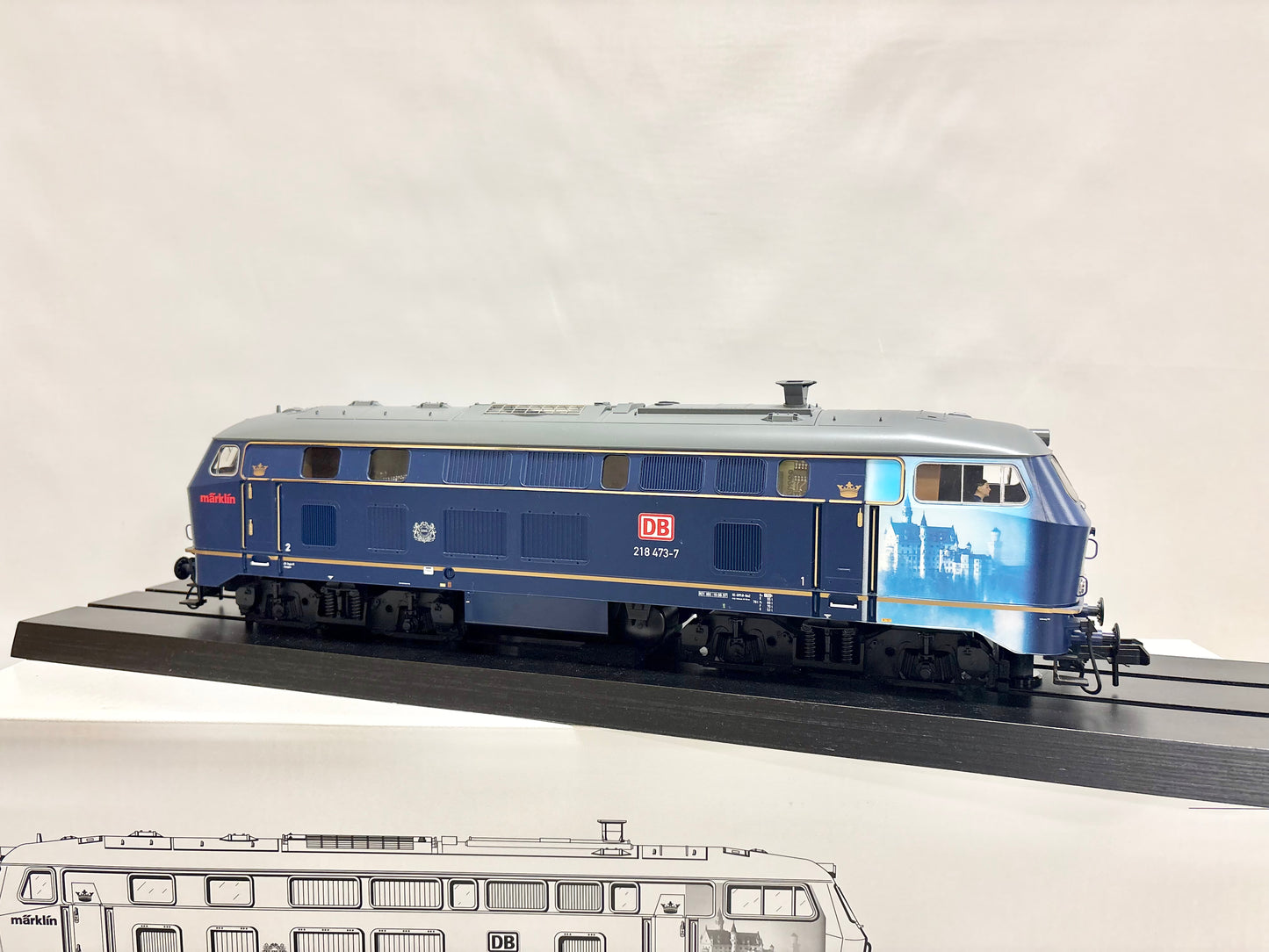 Märklin 55713 Digital + Sound Diesellok Br 218 473-7 "König Ludwig" DB Spur 1