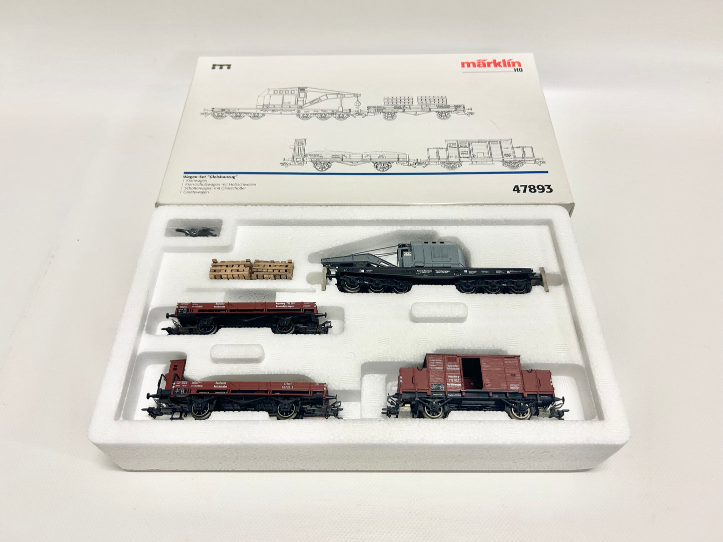 Märklin 47893 Wagen-Set Gleisbauzug Güterwagen H0