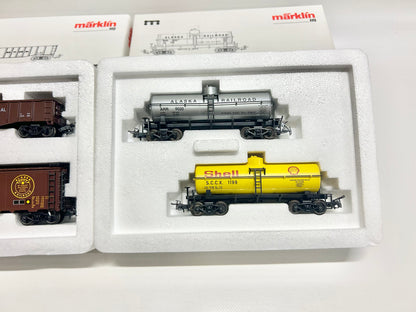 Märklin 4860 & 4861 Wagen-Stes Alaska USA Güterwagen H0