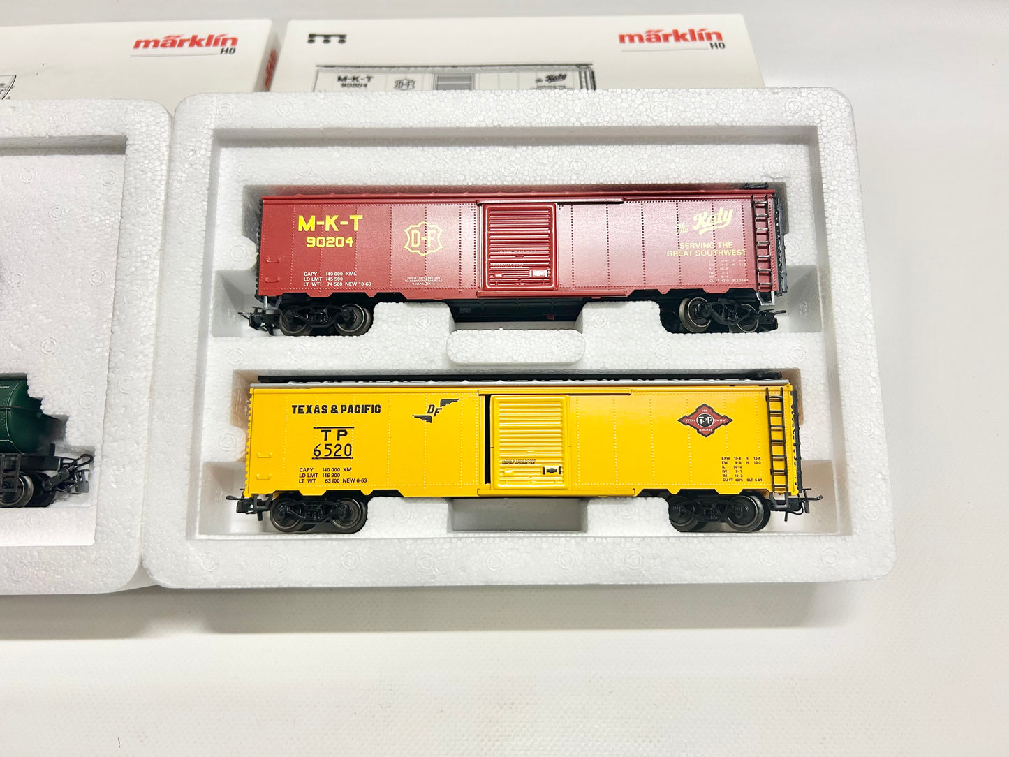 Märklin 4581 & 4579 Wagen-Sets Texas USA Güterwagen H0
