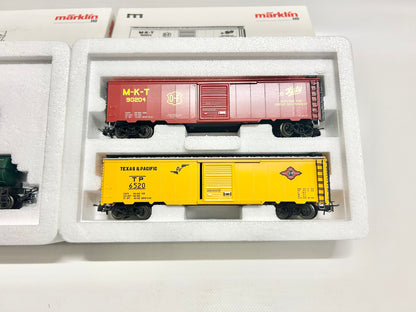 Märklin 4581 & 4579 Wagen-Sets Texas USA Güterwagen H0
