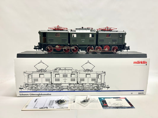 Märklin 55171 Digital + Sound E-Lok E91 08 Schwere Güterzuglokomotive DB Spur 1