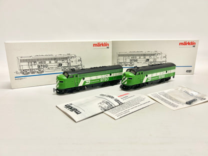 Märklin 3181 & 4181 F 7 Burlington Northern USA Diesellok H0