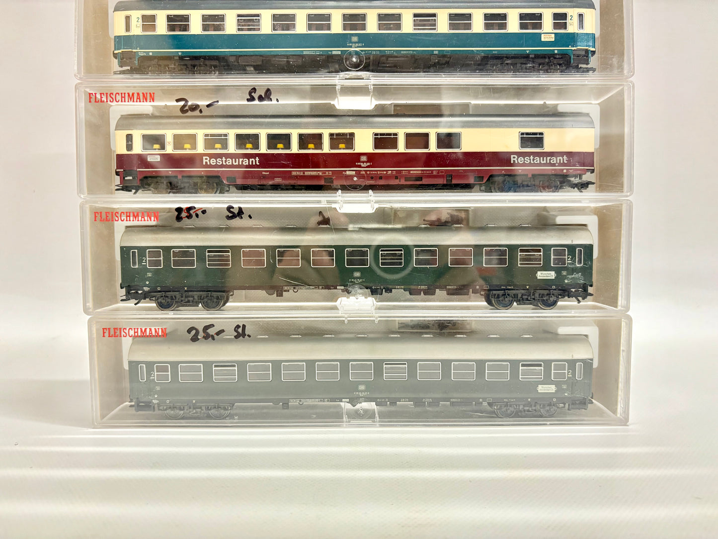 Fleischmann 5192K 5105K 5104K 5x Personenwagen Reisezugwagen DB H0