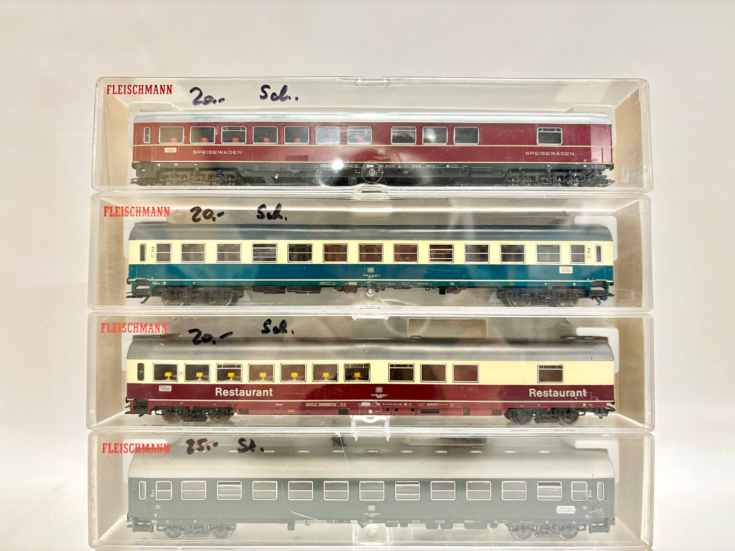 Fleischmann 5192K 5105K 5104K 5x Personenwagen Reisezugwagen DB H0