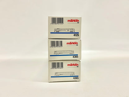 Märklin 4365 4124 3x Personenwagen Panaromawagen & Speisewagen SBB AC H0