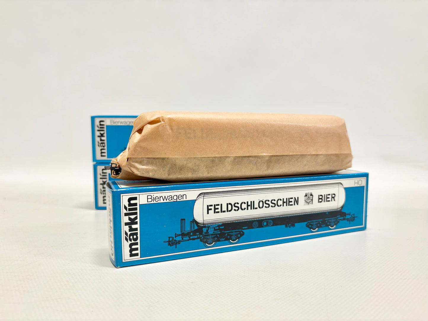 Märklin 3x 4632 Wagen-Set Kesselwagen "Feldschlösschen Bier" SBB AC H0