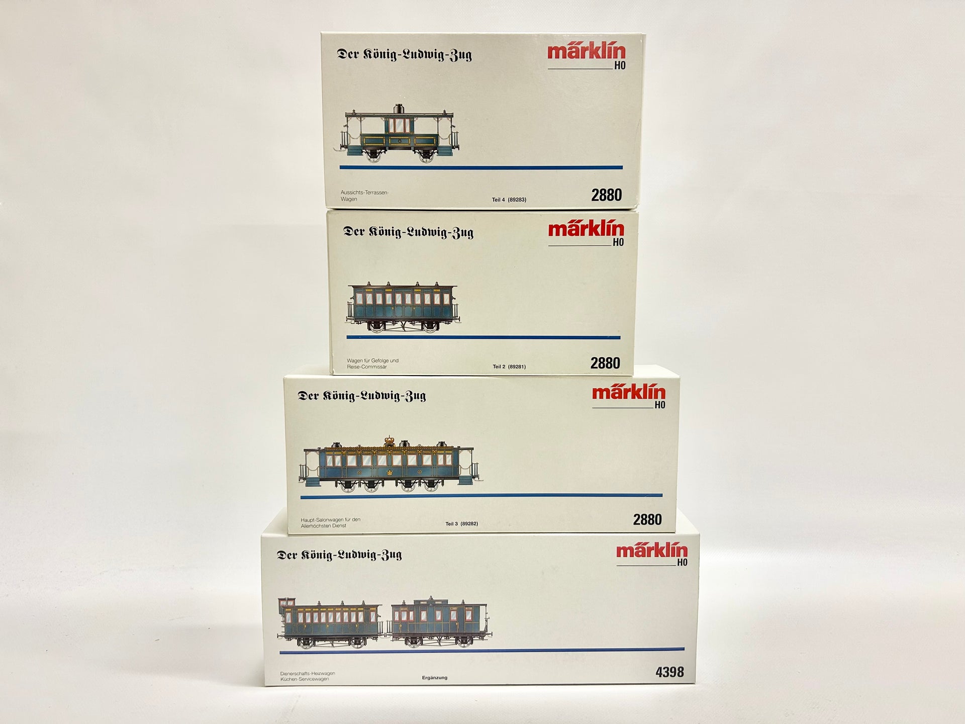 メルクリン Der König-Ludwig-Zug HOゲージ 3両セット Märklin 4x 4398 2880 King Ludwig Train Passenger Car H0 – secondplay