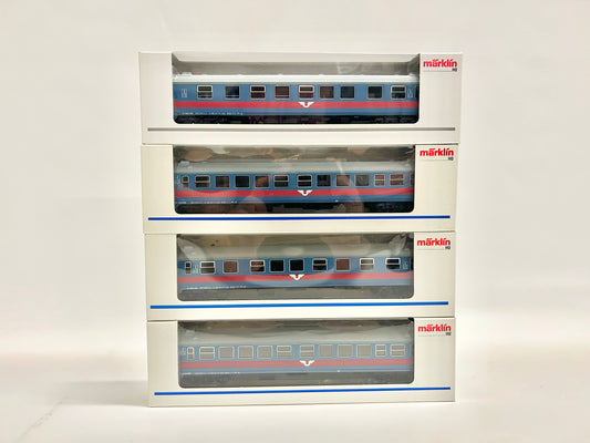 Märklin 43782 43781 43782 43772 Personenwagen rot/blau SJ AC H0