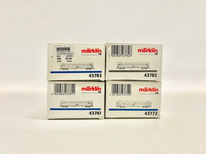 Märklin 43782 43781 43782 43772 Personenwagen rot/blau SJ AC H0