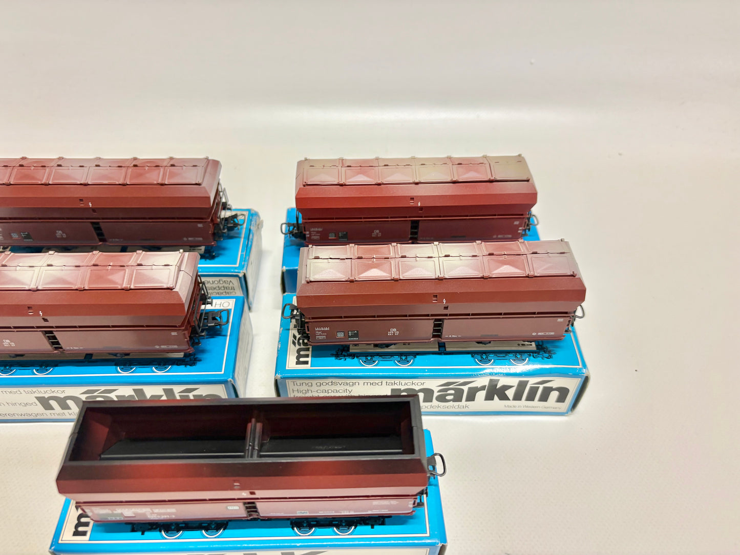 Märklin 4626 & 4624 5x Großgüterwagen DB AC H0