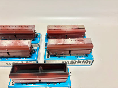 Märklin 4626 & 4624 5x Großgüterwagen DB AC H0