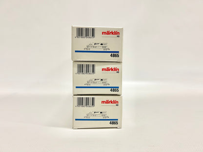 Märklin 3x 4865 Flat Car mit LKW USA Güterwagen H0