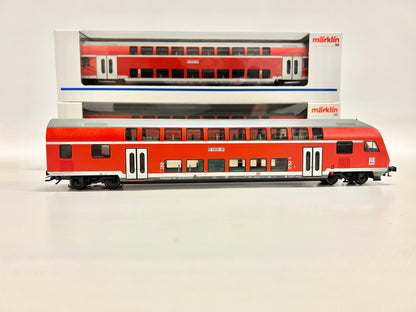 Märklin 43584 43586 43585 3x Doppelstockwagen inkl. Steuerwagen DB AC H0
