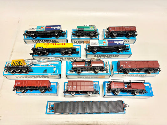 Märklin Wagen-Set 12x Güterwagen Konvolut DB AC H0