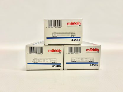 Märklin 43584 43586 43585 3x Doppelstockwagen inkl. Steuerwagen DB AC H0