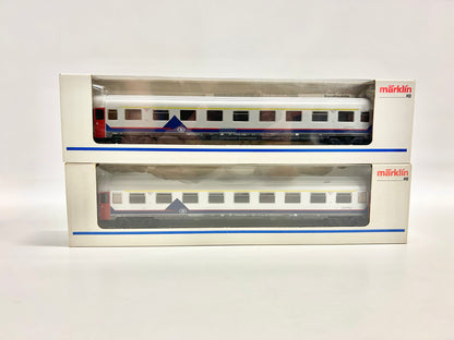 Märklin 2x 4351 Eurofima Schnellzugwagen Personenwagen SNCB AC H0