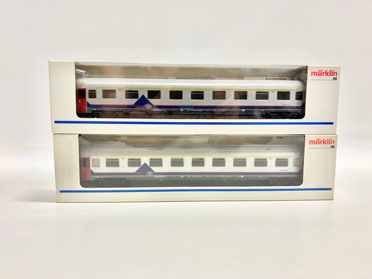 Märklin 2x 4351 Eurofima Schnellzugwagen Personenwagen SNCB AC H0