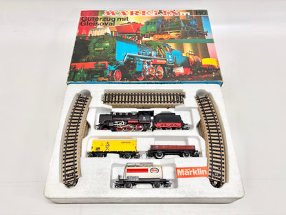 Märklin 3203 Güterzug mit Gleisoval Dampflok Br 24 058 DB AC H0