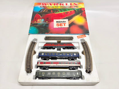 Märklin 3122 Personenzug mit Gleisoval Diesellok V200 006 DB AC H0