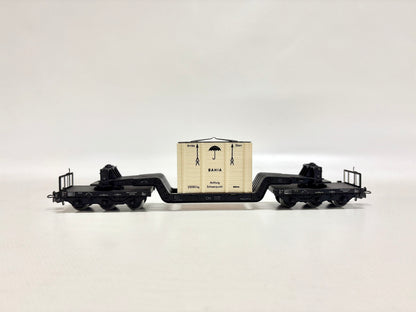 Märklin 4618 Güterwagen Schwerlastwagen mit Transportkiste DB AC H0