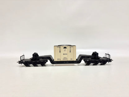 Märklin 4618 Güterwagen Schwerlastwagen mit Transportkiste DB AC H0