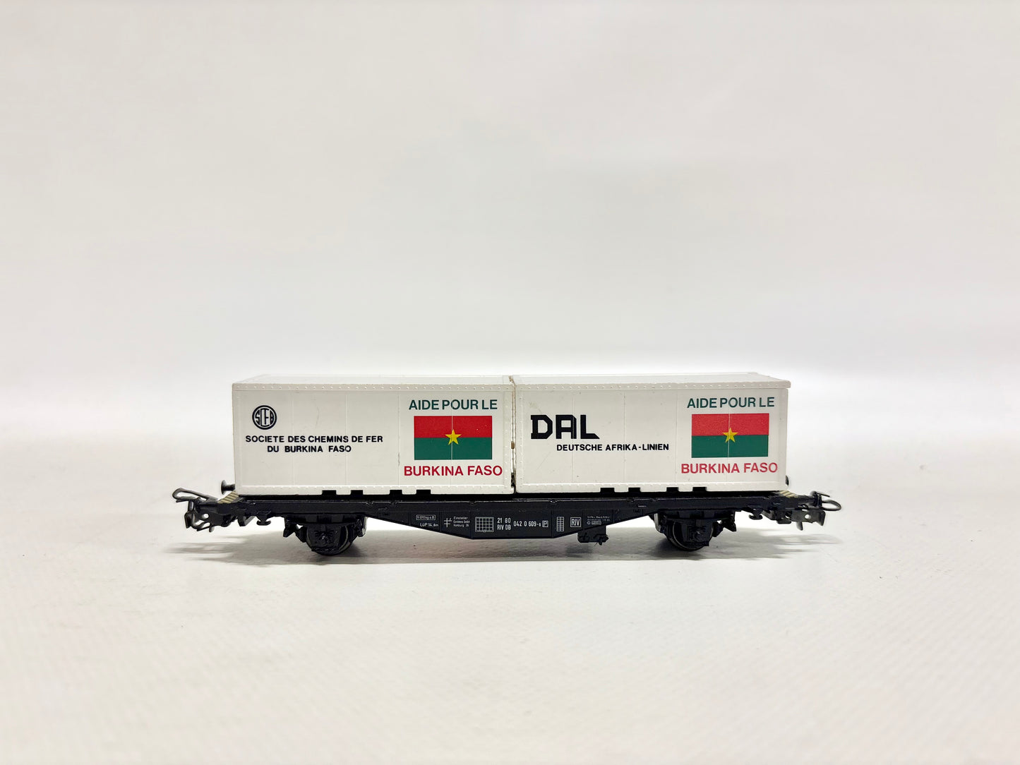 Märklin Güterwagen Containerwagen "Hilfe für Burkina Faso" DB AC H0