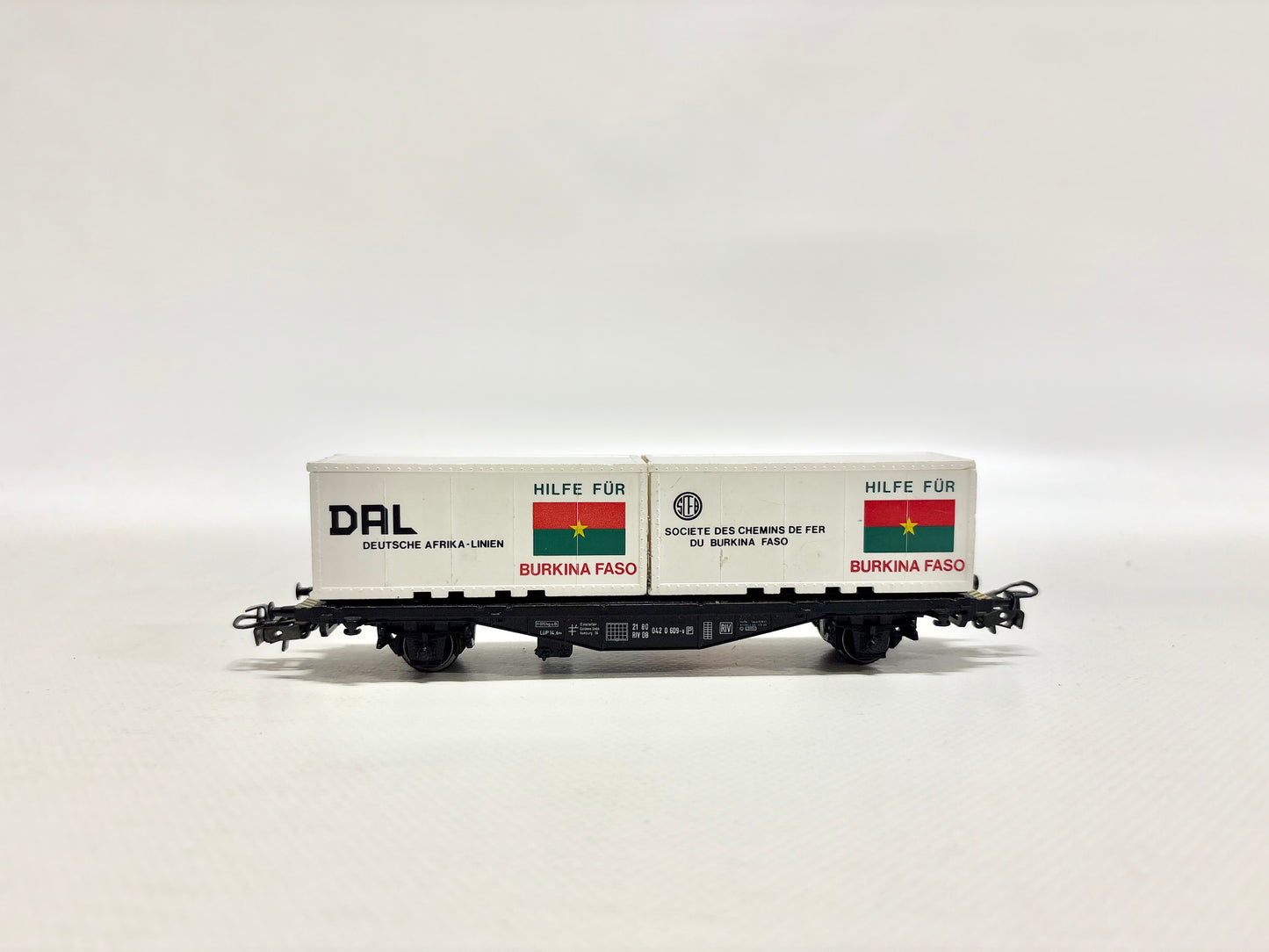 Märklin Güterwagen Containerwagen "Hilfe für Burkina Faso" DB AC H0