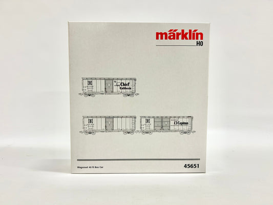 Märklin 45651 Wagen-Set 40ft Box Cars USA Güterwagen H0 BASTLER